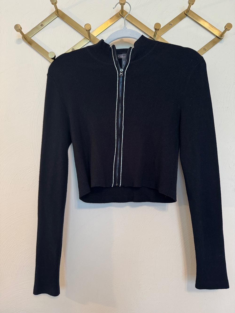 Y2K VS cropped zip up cardigan